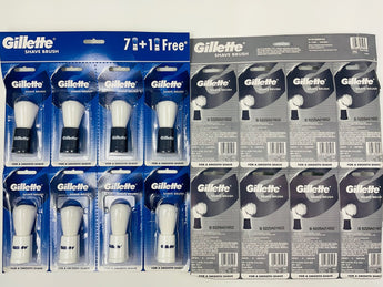 Gillette Shave Brush Display 8 Pack product image, front and back