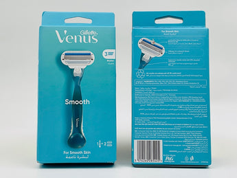 Gillette Venus Smooth Razor with 2 Blade Refills product image, front and back