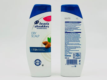 Head & Shoulders Dry Scalp Anti-Dandruff Shampoo 400ml product image, front and back