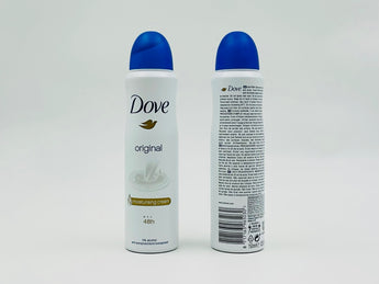 Dove Original Antiperspirant Deodorant Spray 150ml product image, front and back