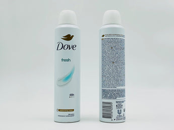 Dove Fresh Antiperspirant Deodorant Spray 250ml product image, front and back