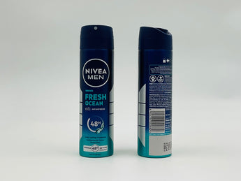 Nivea Men Deodorant Spray 150ml - Fresh Ocean product image, front and back
