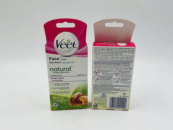 Veet Natural Inspirations Face Wax Strips with Argan Oil 20pcs - Tawreed Pro