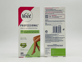 Veet Professional Full Body Wax Strips Dry Skin 20pcs - Tawreed Pro