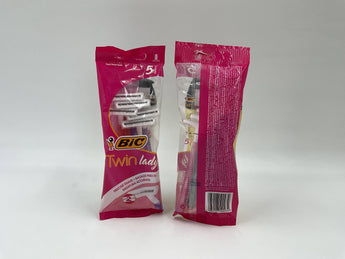 Wholesale Twin Lady Razors for Women by BIC â€“ 5pcs pack with double blades, designed for precise shave, available in Lebanon for bulk supply.