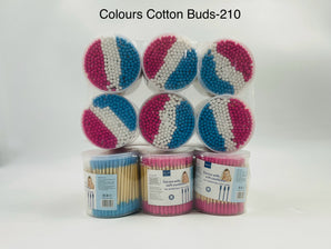 Colours Cotton Buds China 210pcs - Tawreed Pro