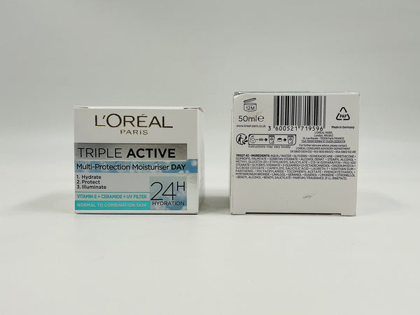 Lâ€™OrÃ©al Paris Triple Active Multi-Protection Moisturiser Day Germany 50ml - Tawreed Pro