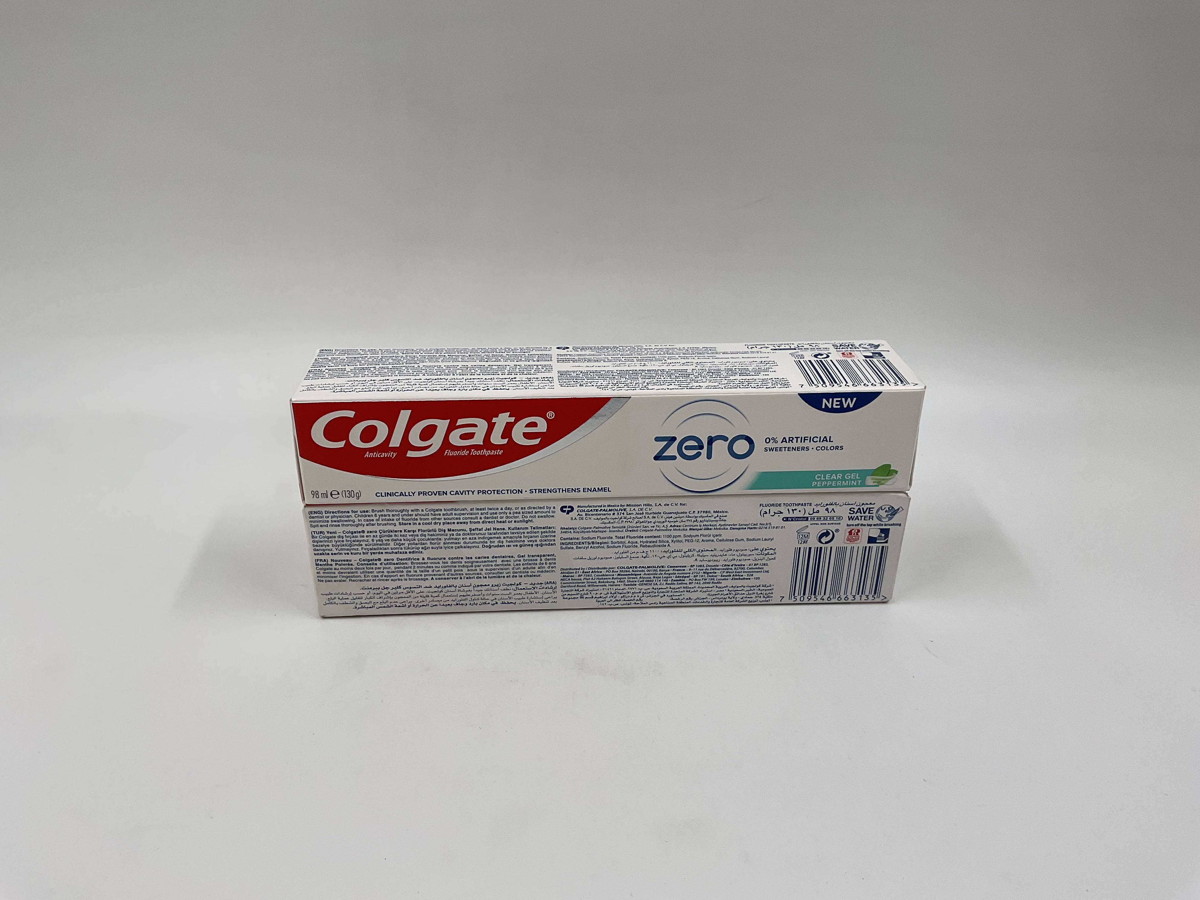 Colgate Rzero Colgate Zero Clear Gel Toothpaste 98ml – Wholesale | Tawreed Pro