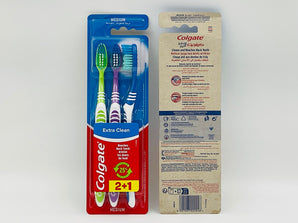 Colgate Extra Clean Toothbrush Medium 3pcs