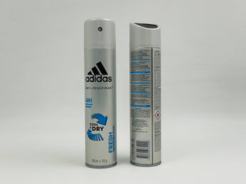 Wholesale Cool & Dry Deodorant Body Spray for Men by Adidas â€“ 250ml European origin, long-lasting dryness and freshness, available in Lebanon for bulk supply.