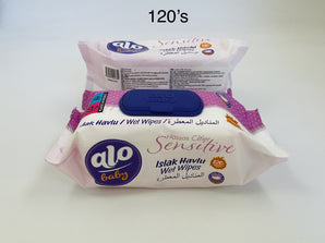 Alo Baby Sensitive Wet Wipes Turkey 120pcs - Tawreed Pro