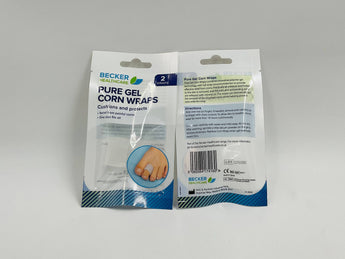 Wholesale Pure Gel Corn Wraps by Becker â€“ 2pcs UK origin, cushions and protects painful corns, available in Lebanon for bulk supply.