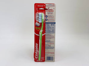 Wholesale Colgate Double Action Toothbrush â€“ medium bristles with dual-action cleaning, available in Lebanon for bulk supply.