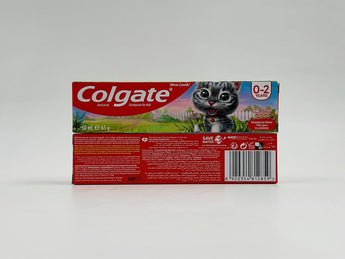 Wholesale Kids Toothpaste by Colgate â€“ 50ml 0â€“2 Years Strawberry flavor for cavity protection, available in Lebanon for bulk supply.