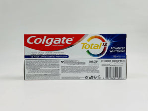 Wholesale Colgate Total 12 Advanced Whitening Toothpaste â€“ 100ml for antibacterial and whitening care, available in Lebanon for bulk supply.