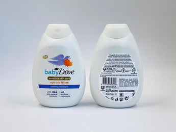 Wholesale Night Time Lotion Sensitive Skin Care by Dove â€“ 400ml Poland origin, ideal for calming baby skin, available in Lebanon for bulk supply.