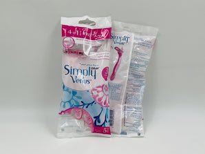 Gillette Simply Venus Razors Pink Europe 5pcs - Tawreed Pro