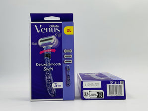 Gillette Venus Deluxe Smooth Swirl Women Europe 1 Handle + 3 Cartridges - Tawreed Pro