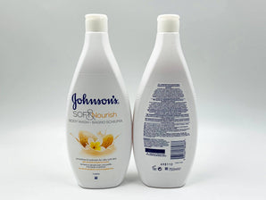 Wholesale Soft & Nourish Body Wash Almond & Jasmine by Johnson's â€“ 750ml European origin, silky soft hydration, available in Lebanon for bulk supply.