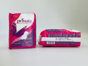 Private Feminine Pads Night with Wings Lebanon 7pcs - Tawreed Pro