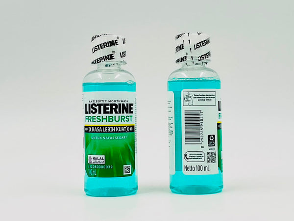 Listerine Fresh Burst Mouthwash 100ml product packaging